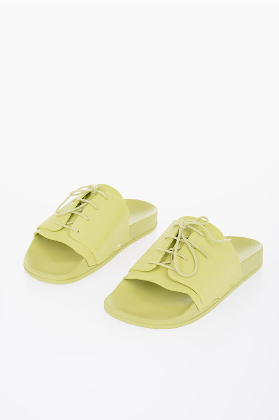 Maison Margiela Rubber Slides With Lace-up Detail