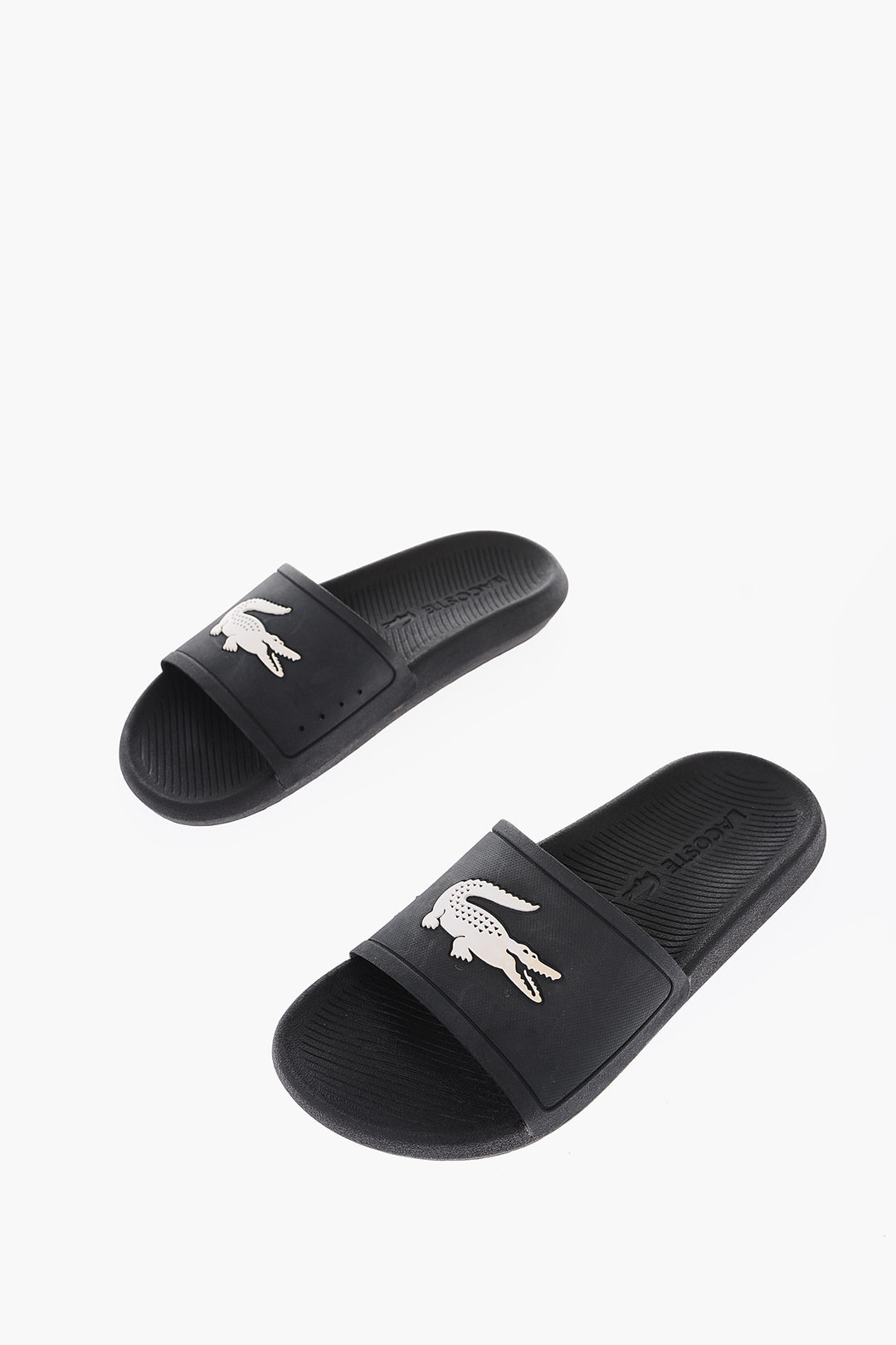 Lacoste rubber best sale slides