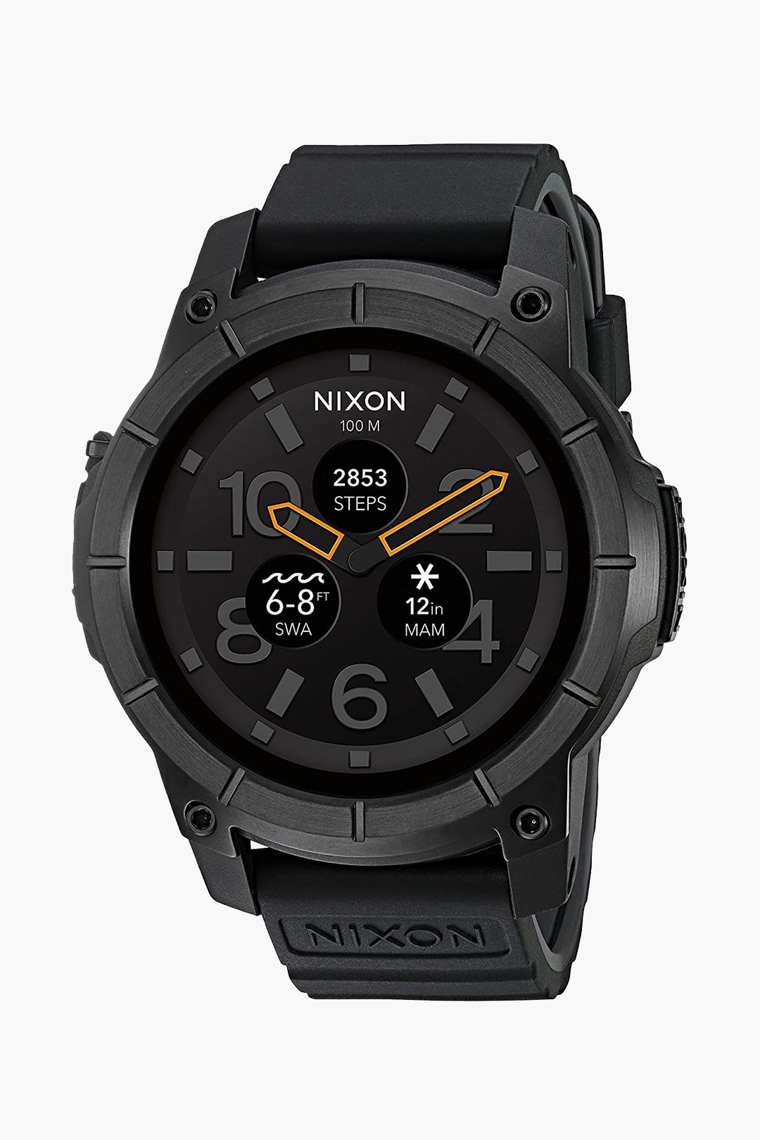 Nixon rubber strap THE MISSION digital watch for android men