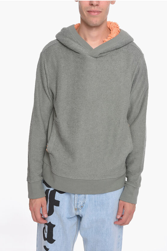 Craig Green Ruched Silk Lining Hoodie In Gray