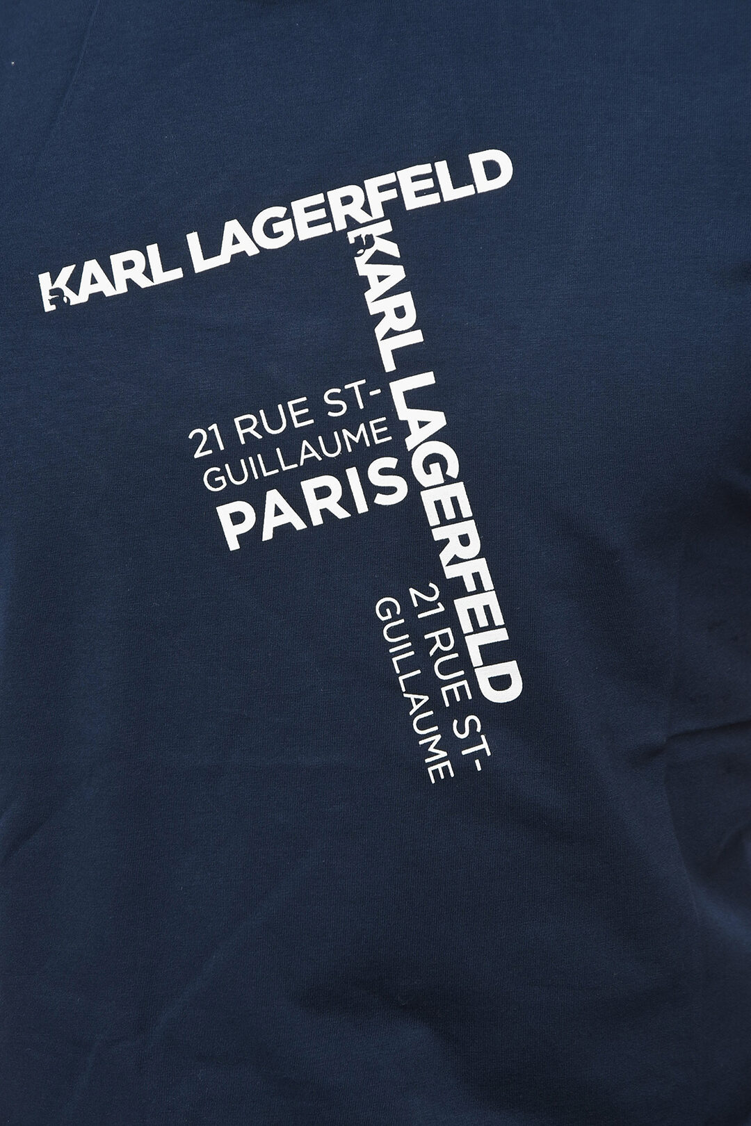 Karl Lagerfeld RUE ST-GUILLAME Logo Printed Crew-neck T-Shirt men ...