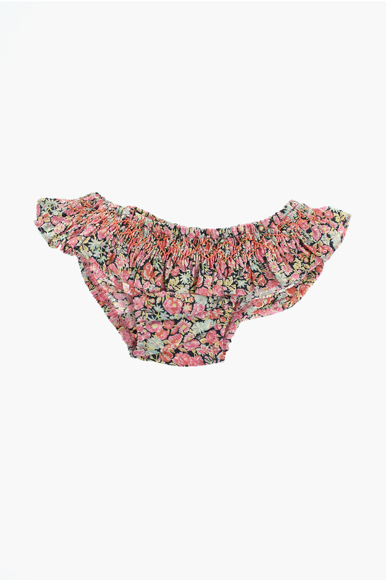 Bonpoint Ruffled Bikini Bottom with Floral Motif girls Glamood