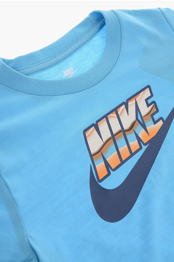 Rundhals-T-Shirt mit Logodruck