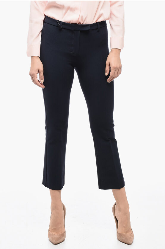 Max Mara S Cotton Blend Umanita Cropped Fit Pants In Black