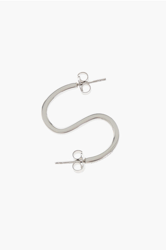 D'heygere S-shaped Silver Single Earrings