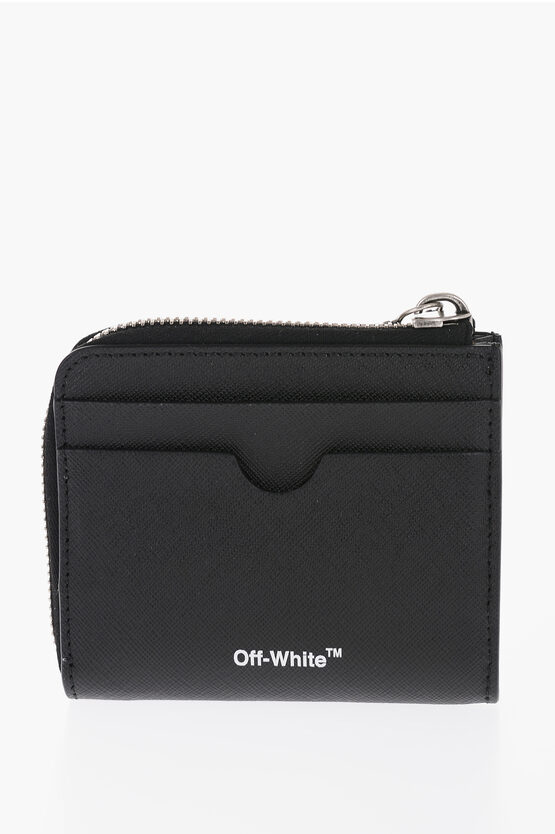 Off-White Saffiano Leather BINDER DIAG Wallet men - Glamood