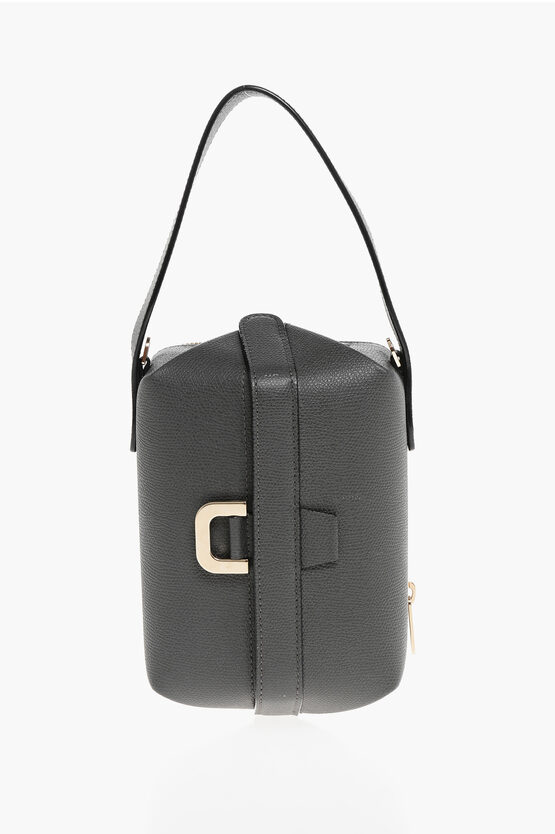 Valextra Saffiano Leather Fumo Londra Handbag