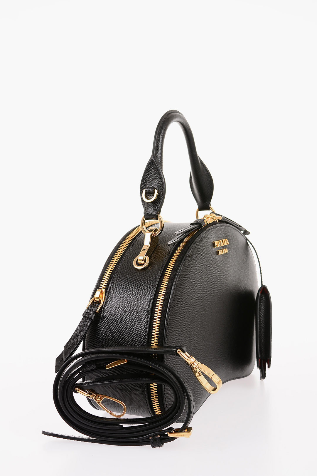 Saffiano Leather SIDONIE Top Handle Bowler Bag