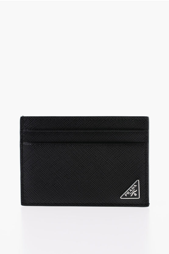 Prada Leather Card Holder with Shoulder Strap men - Glamood Outlet