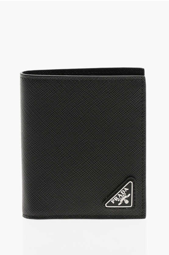 Prada Saffiano Leather Wallet With Logo