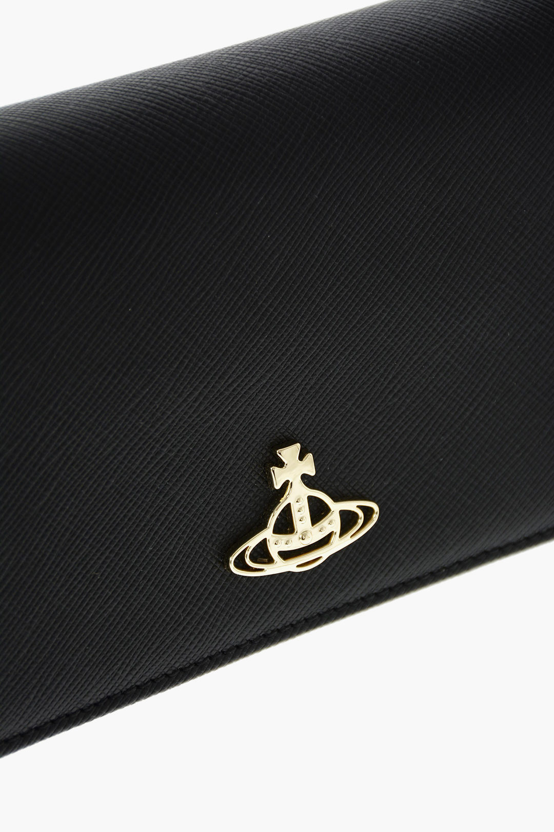 saffiano leather wallet with shoulder strap