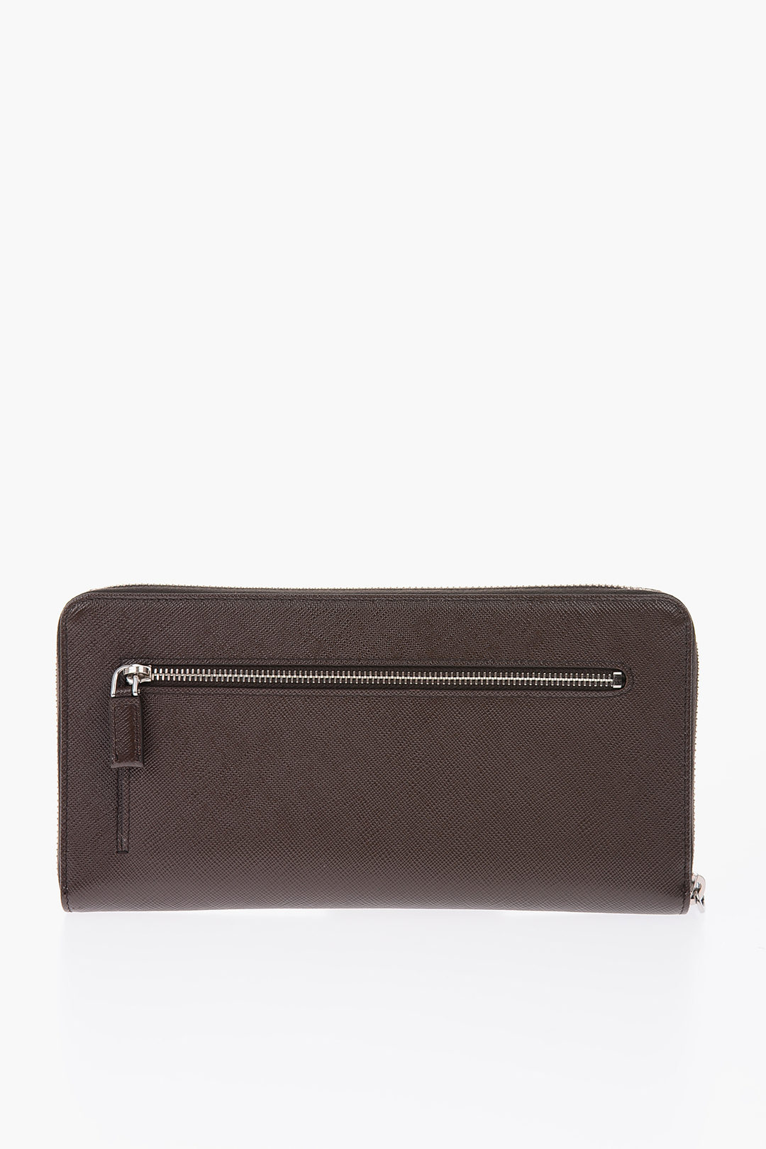 PRADA＊Large leather wallet ラウンドジップウォレット＊送料込 未使用に近い】 PRADA プラダ 正規品 本革 レザー ラウンド
