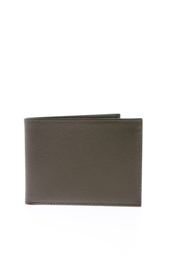 Shop Corneliani Saffiano Leather Wallet