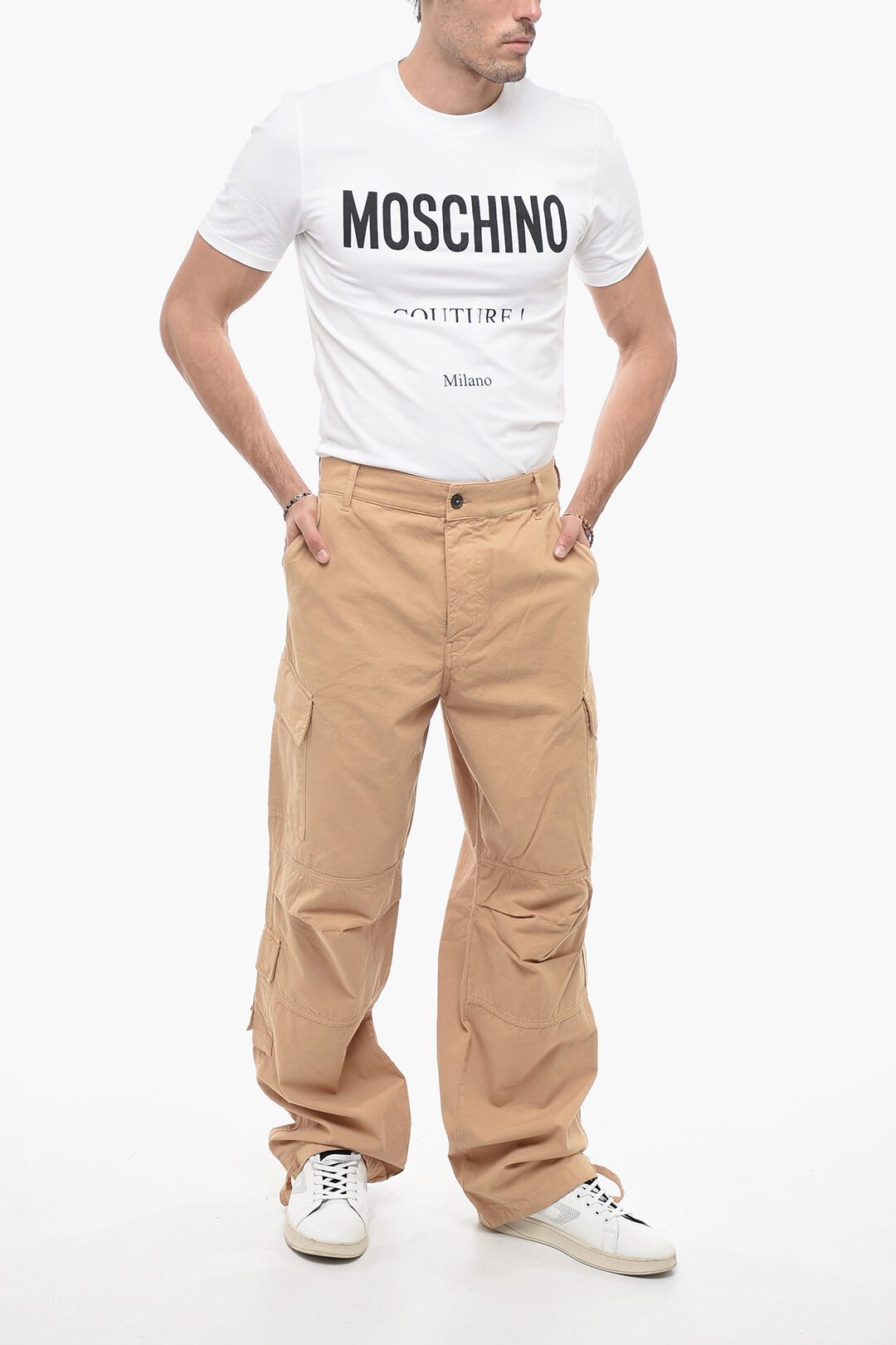 パンツ Darkpark Beige Cotton Pants SS25---darkpark---