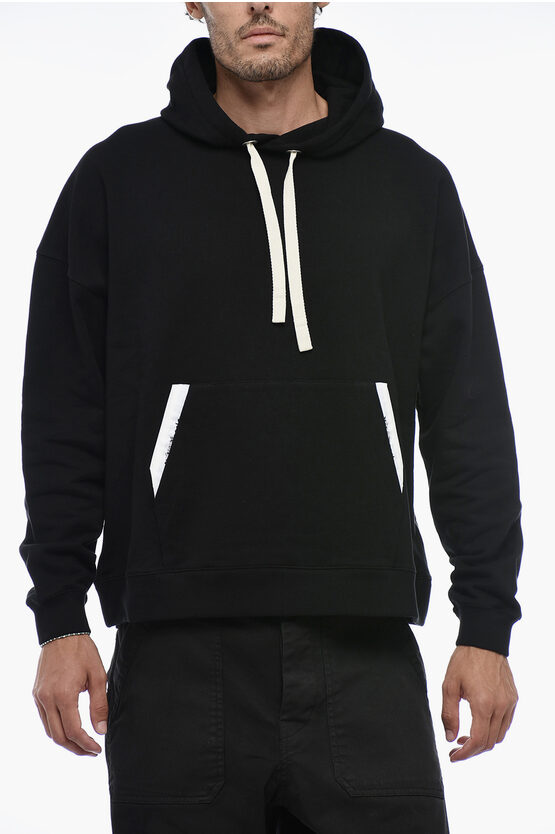 Palm Angels Black Hoodie Withe Pockets