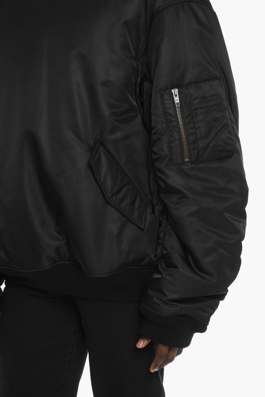 Balenciaga Satin Bomber Jacket with Dropped Shoulder men