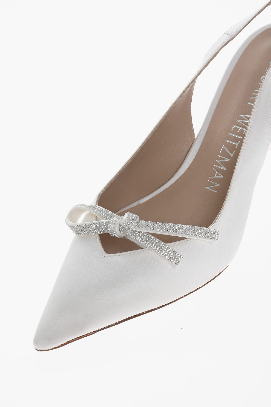Stuart Weitzman Satin BOW Slingbacks with Stiletto Heel 8cm women ...