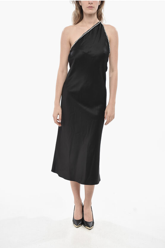 Dodo Bar Or Satin Dress Diana With Jewel Straps