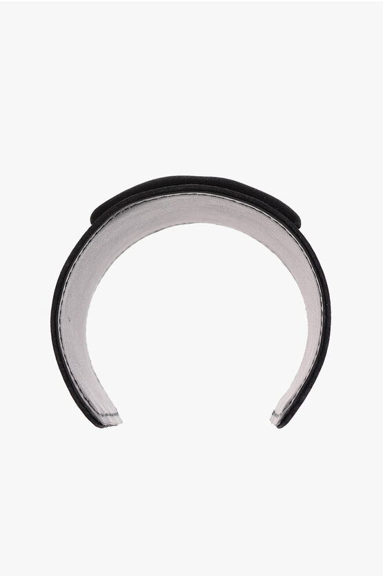 Satin Embossed Logo Cuffed Bracelet