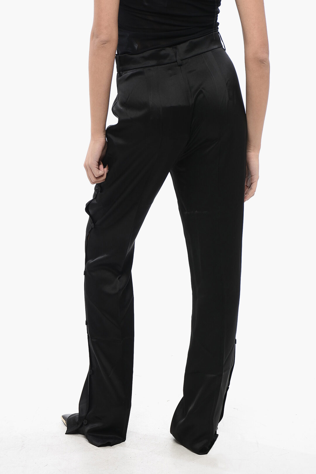 【送料&関税込】Nanushka Felina Slip Satin Pants Nanushka Satin FELINA Pants with Side Buttoning women