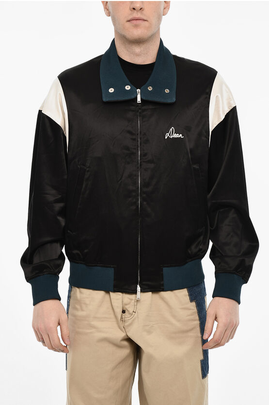 Dsquared2 Satin Jacket With Velvet Collar