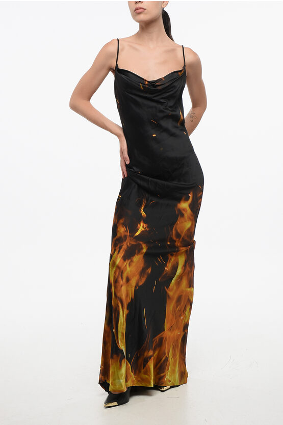 Satin Long Dress Wi… - image