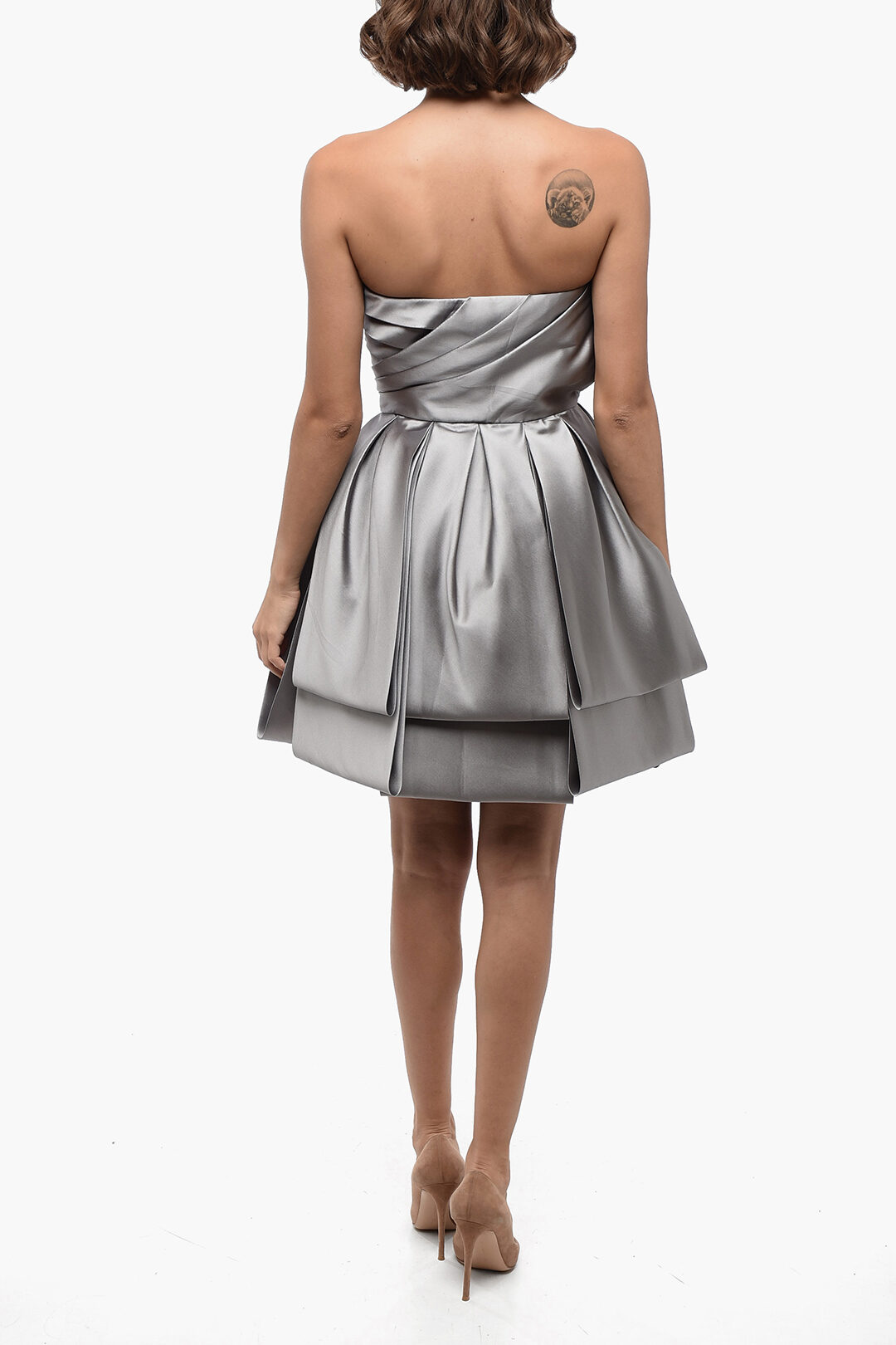 ワンピース A FERRETTI Satin dress Dress longuette in satin | Alberta Ferretti