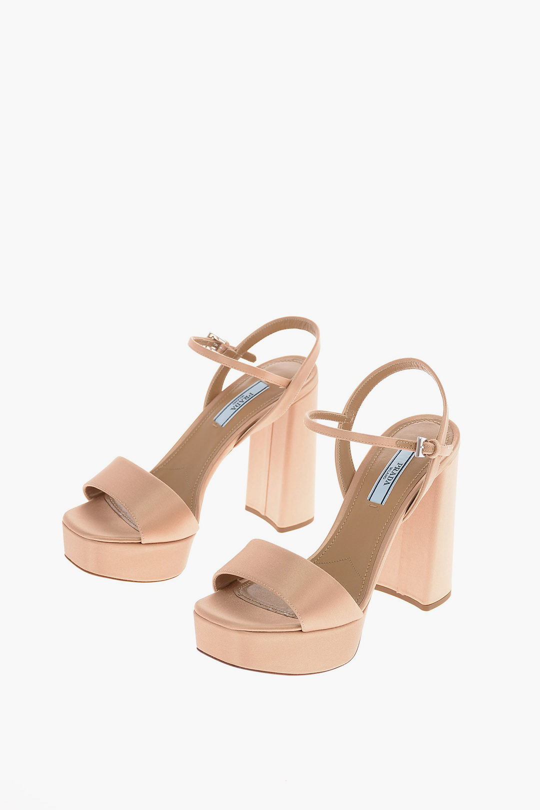Prada Satin Platform Sandals with Ankle Strap 12 Cm women - Glamood Outlet