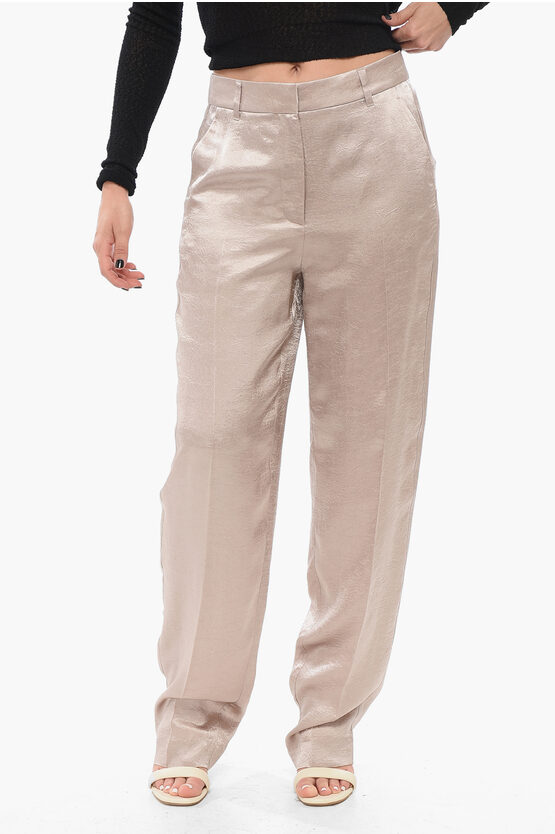Krizia Satin Pleated Pants