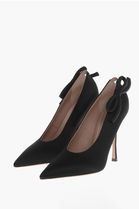 Shop Valentino Satin Pumps With Side Bow 11cm