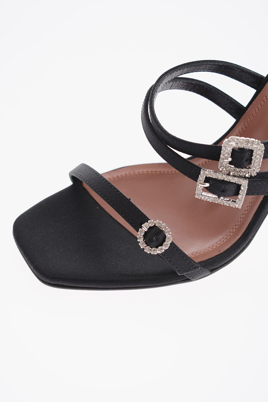 サンダル・ミュール AMINA MUADDI Embellished Satin Kim Sandals Amina Muaddi Gilda Silk & Leather Sandals | Saks Fifth Avenue