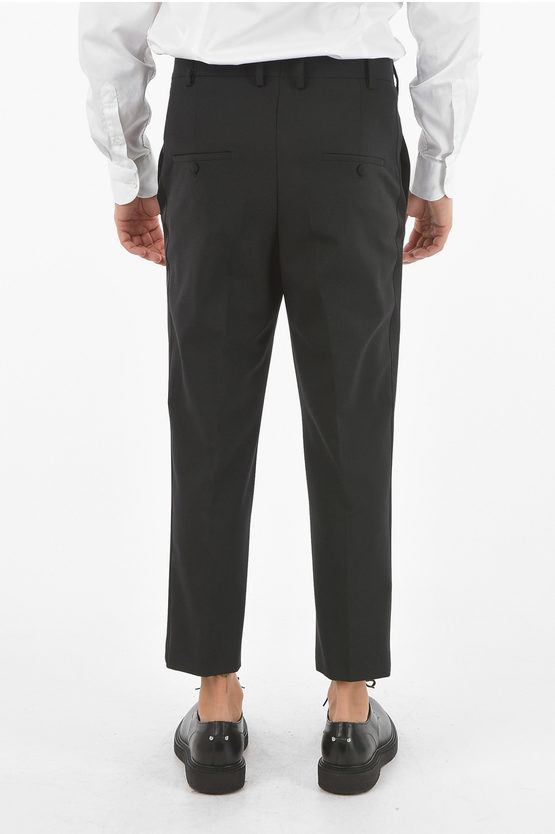 Neil Barrett Satin Side Band Solid Color Pants Men Glamood Outlet 4099