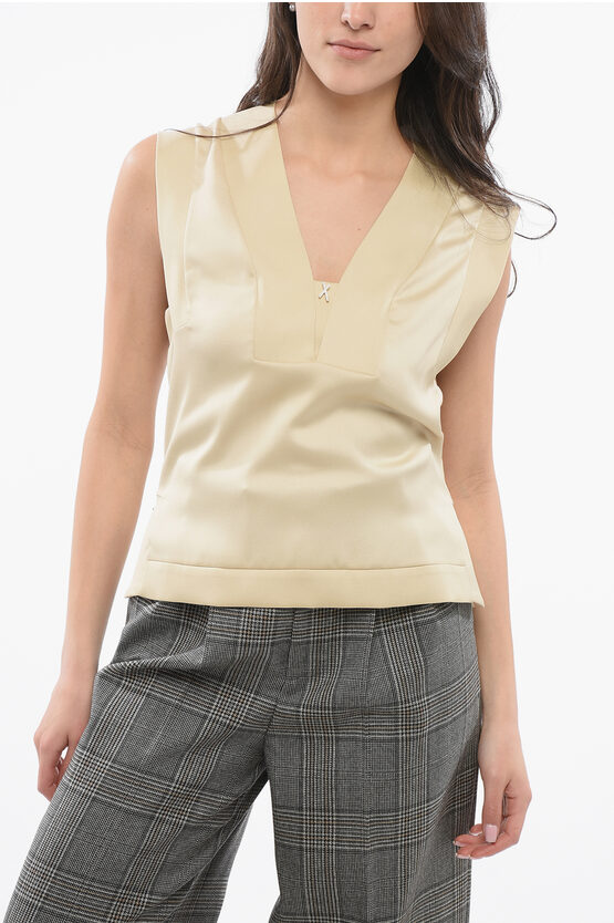 GENNY SATIN SLEEVELESS TOP