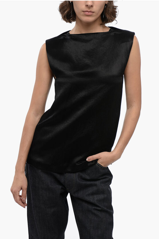 Shop Jil Sander Satin Straight Fit Tank Top