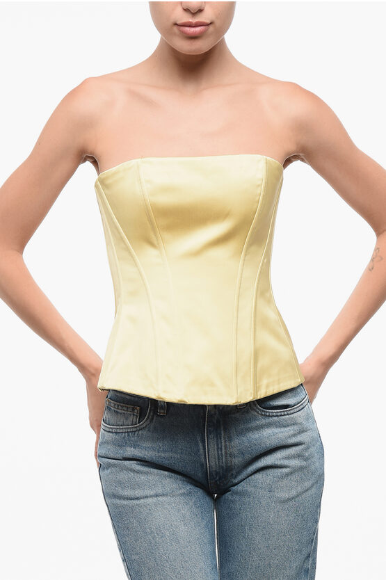 Satin Strapless Cor… - image