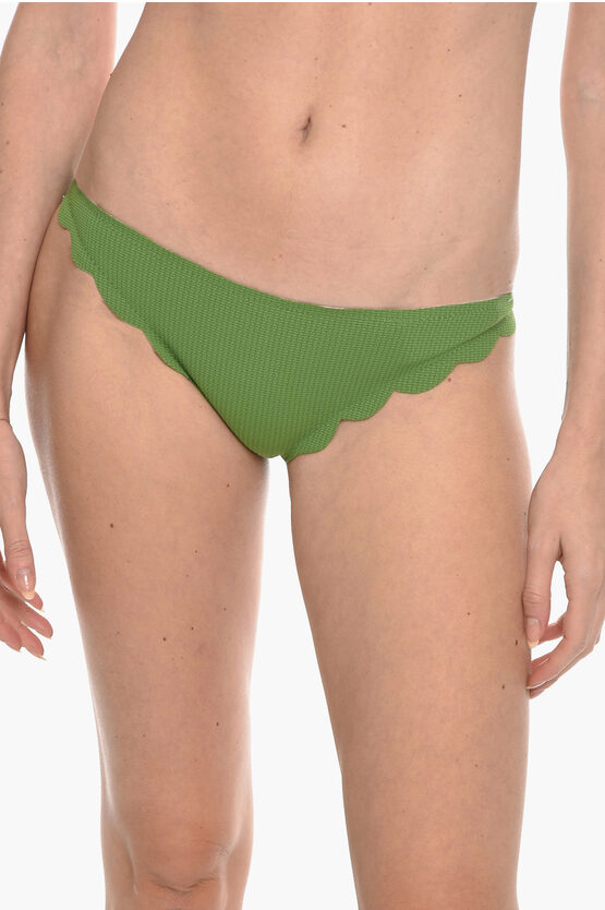 Marysia Scalloped Edges Broadway Bikini Bottom In Green