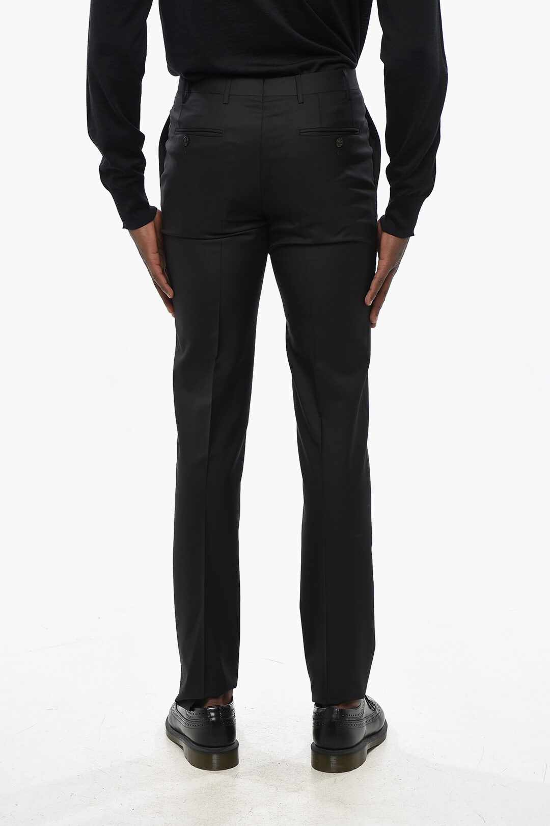 Corneliani Scalloped Hem Virgin Wool Pants men - Glamood Outlet