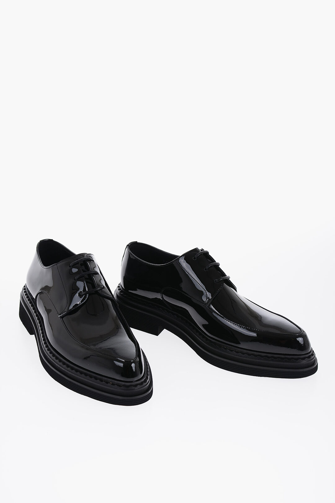 Dolce Gabbana Scarpe Derby In Vernice A Punta Stretta uomo