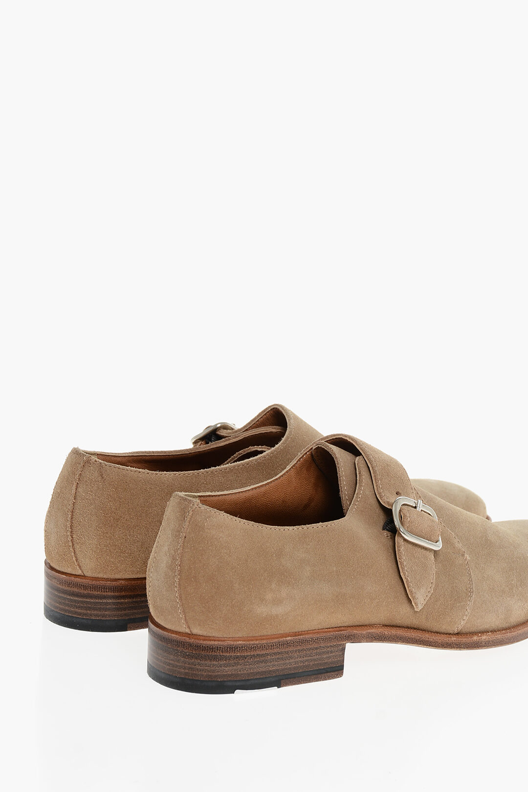 Scarpe Double Monk Uomo In Finta Pelle &ndash; Fibbia, Taglie UK 6-12 (EU 40-46)