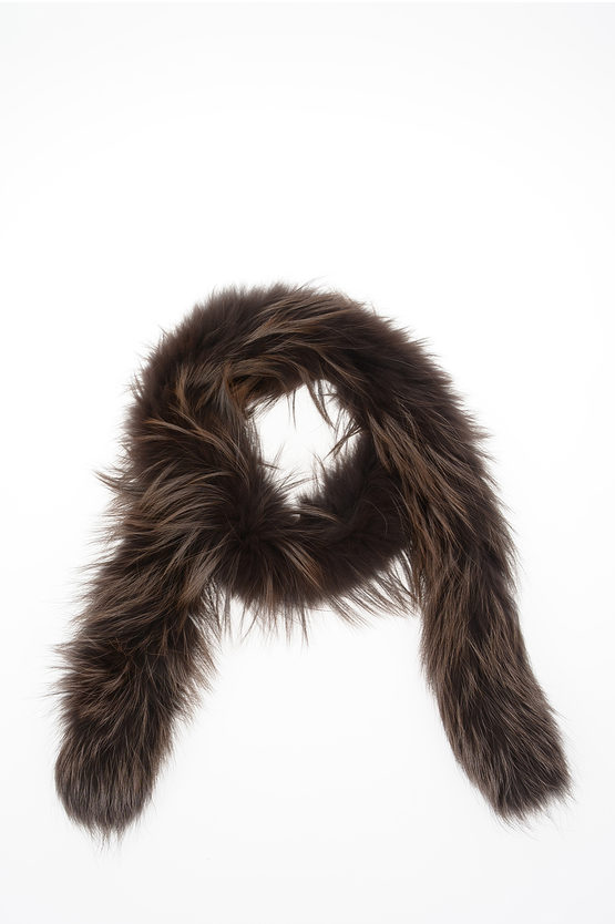 Enorme Stola Sciarpa Collo Pelliccia Volpe Nera (Made In - Catawiki - Foto 5