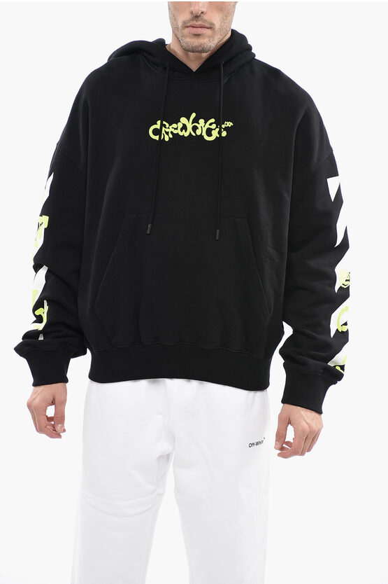 Off-white Seasonal Boxy Sweatshirt Opposite Arrow With Hood
