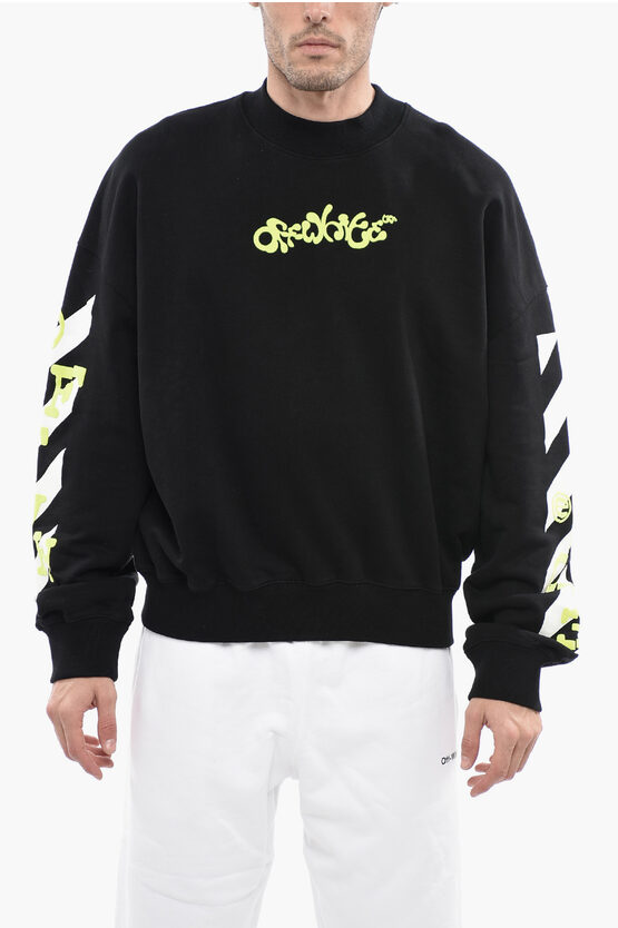 Shop Off-white Seasonal Crewneck Opposite Arrow Boxy Sweatshirt