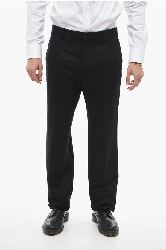 Off-white Seasonal Pure Cashmere Tags Chinos Trousers In Black
