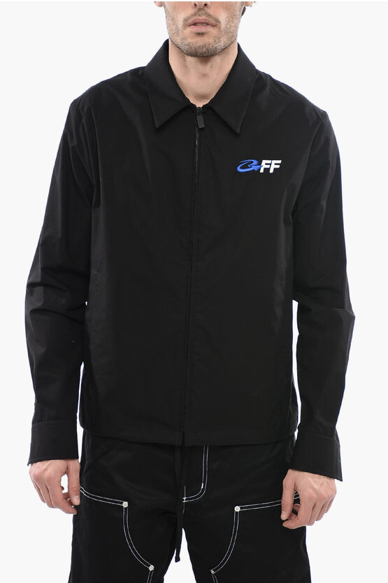 Off-white Seasonal Zipped Exact Opp Shirt In Black