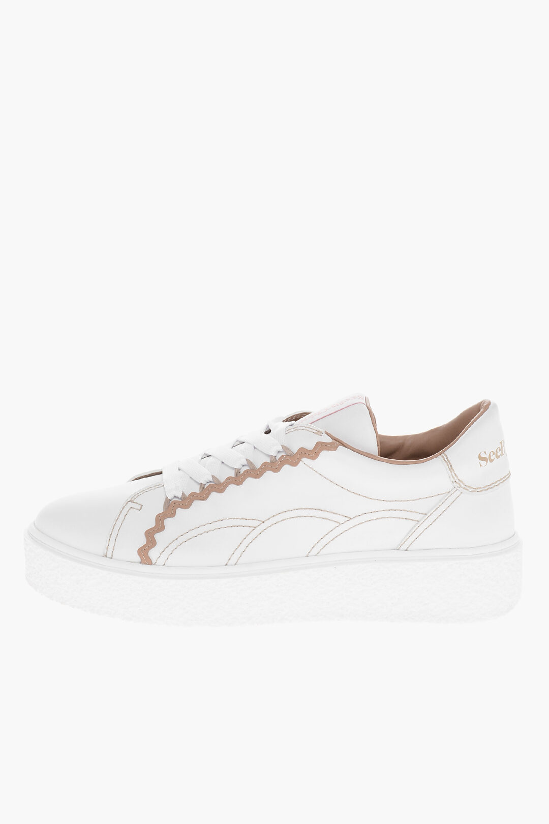 Chloe SEE BY Leather SUPER TICA Sneakers with Embroidered
