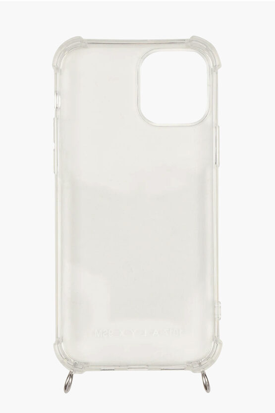 See-Through Iphone 12 Case with Removable Silver Chain