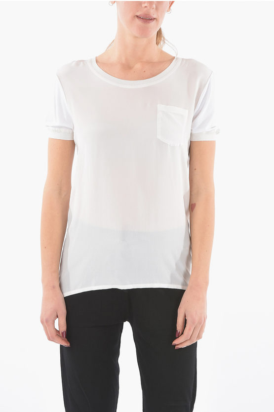 Woolrich See-through Silk Soft T-shirt In White