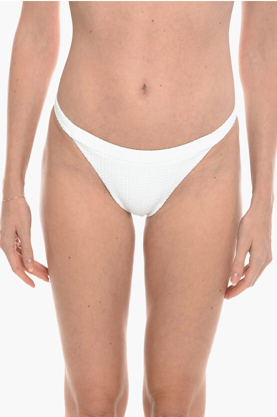 Nanushka Seersucker Fabric Mavis Bikini Bottom In White