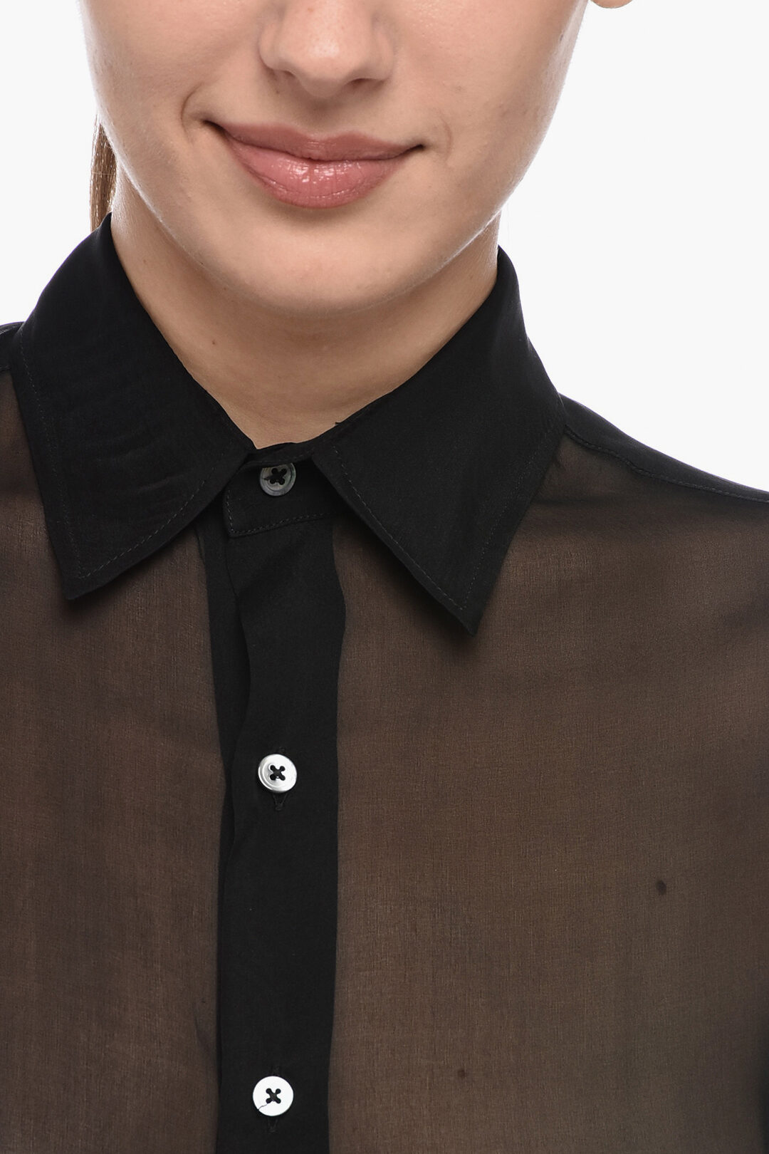 ANN DEMEULEMEESTER rayon×silk sier top ANN DEMEULEMEESTER rayon×silk sier top Ann Demeulemeester