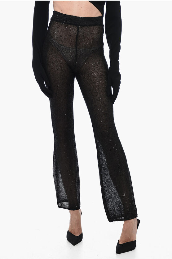 Shop Remain See Through Knitted Pants With Sequines